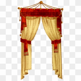 French Style Curtains, HD Png Download - red curtains png