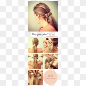 Hair Bow Ponytail - Hairstyle, HD Png Download - ponytail png