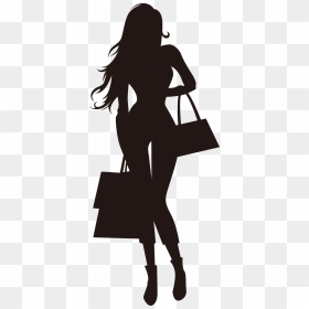 Fashion Shopping Girl Silhouette, HD Png Download - girl silhouette png