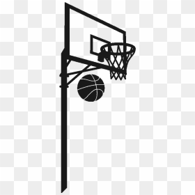 Basketball Net Silhouette Png - Basketball Hoop Silhouette Png, Transparent Png - basketball silhouette png