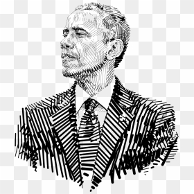 Barack Obama Drawing Png, Transparent Png - obama head png