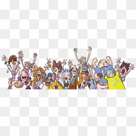 Cartoon Party People Crowd - Party People Cartoon, HD Png Download - party people png