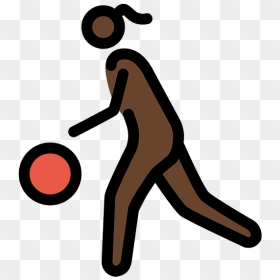 Woman Bouncing Ball Emoji Clipart, HD Png Download - basketball emoji png
