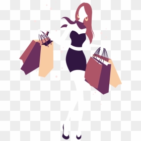 Png Transparent Library Girl Illustration Silhouette - Transparent Girl Shopping Logo, Png Download - girl silhouette png