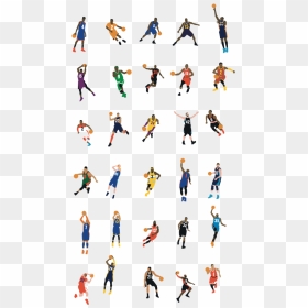 Nba Players Logo With Names, HD Png Download - basketball emoji png