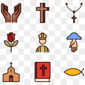 24 Catholic Icon Packs - Roman Catholic Clipart, HD Png Download - rosary png