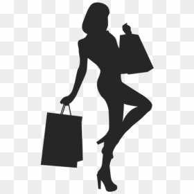 Apple Cinema - Woman Shopping Silhouette Png, Transparent Png - girl silhouette png
