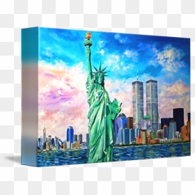 Twin Towers And Statue Of Liberty Png - Twin Towers With Statue Of Liberty, Transparent Png - twin towers png