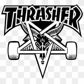 Image Freeuse Download Skater Drawing Thrasher - Thrasher Skategoat Logo, HD Png Download - thrasher logo png