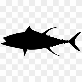 Tuna, Fish, Animal, Swim, Ocean, Water, Sea, Food Clipart - Yellowfin Tuna Silhouette, HD Png Download - ocean fish png