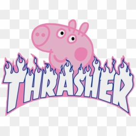 #peppapig #peppasusia #pink #rosa #thrasher - Thrasher, HD Png Download - thrasher png