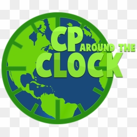 Cp Around The Clock Logo - Earth Clip Art, HD Png Download - earth clipart png