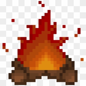 Campfire Pixel Art Png, Transparent Png - camp fire png