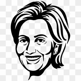 Hair United Clinton Tshirt Face States Hillary - Hillary Clinton Clip Art, HD Png Download - hillary clinton face png