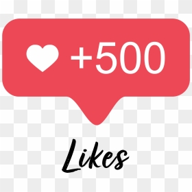 500 Likes Instagram, HD Png Download - instagram like png