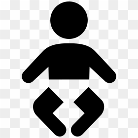 Baby With Diaper - Nursery Icon, HD Png Download - diaper png