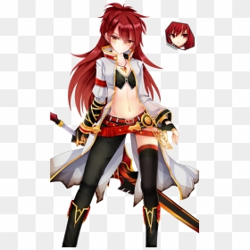 If I Was An Anime Character I Think I"d Want To Look - Elesis Blazing Heart Outfit, HD Png Download - anime character png