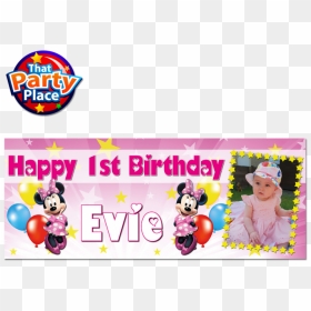 Minnie Mouse Pictures To Print, HD Png Download - birthday banner png