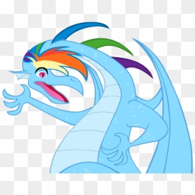 Skyrim Ponies Rainbow Dovahk Dragon Dash By Navitaserussirus-d4rpf8a - Rainbow Dash Dragon My Little Pony, HD Png Download - skyrim dragon png