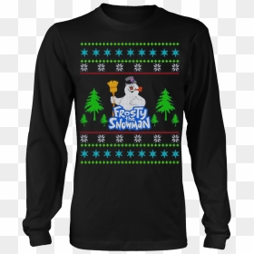 Frosty The Snowman Ugly Christmas Sweaters T Shirt - Birthday Shirts 14 Year Old Girl, HD Png Download - frosty the snowman png