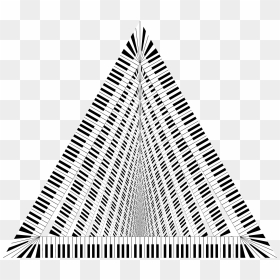 Piano Keys Triangle Vortex Clip Arts - Triangle Frame Clipart Black And White, HD Png Download - piano keys png