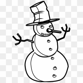 Snowman Black And White Snowman Black And White Christmas - Snow Man Black And White Clipart, HD Png Download - frosty the snowman png