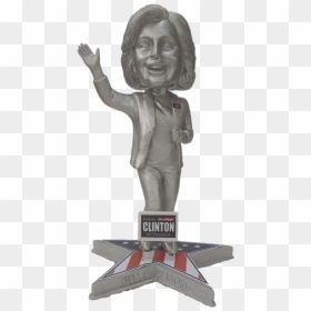 Hillary Clinton Presidential Candidate Political Bobblehead - Bronze Sculpture, HD Png Download - hillary clinton face png