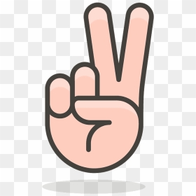 Victory Hand Emoji Clipart - Victory Emoji, HD Png Download - peace sign emoji png