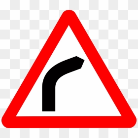 Triangle,area,logo - Sharp Curve Right Sign, HD Png Download - highway sign png