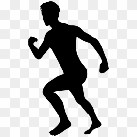 Man Running Clip Art, HD Png Download - running silhouette png