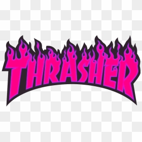 #pink #black #thrasher #pinkthrasher #blackthrasher - Thrasher Stickers, HD Png Download - thrasher logo png