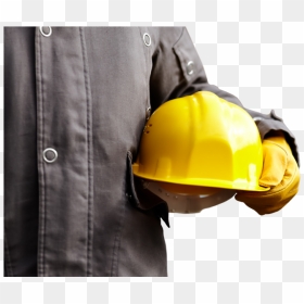 A Construction Worker Holding A Hard Hat - Corporate Safety, HD Png Download - construction hat png