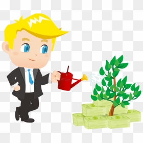 Businessman Clipart Money Jpg Free Library Business - Money Plant Clip Art Png, Transparent Png - money tree png