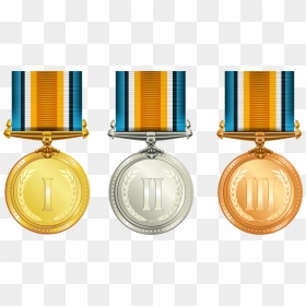 Gold Silver And Bronze Medals Png Image - Gold Silver Bronze Medals Png, Transparent Png - gold medal png