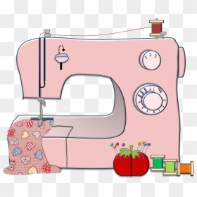 Pink Sewing Machine Clipart - Clipart Cartoon Sewing Machine, HD Png Download - stitching png