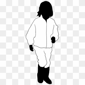 Silhouette Of Children Girl Running - Silhouette, HD Png Download - running silhouette png