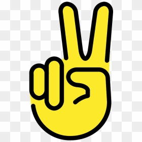 Victory Hand Emoji Clipart - Emoji, HD Png Download - peace sign emoji png
