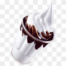 Soft Ice Cream In Glass, HD Png Download - whipped cream png