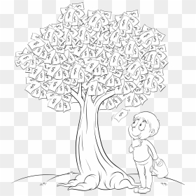 Tree Of Money Drawings, HD Png Download - money tree png