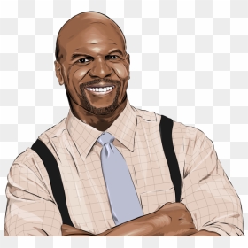 Terry Vector Illustration Police Cop Tvshow Tv Actor - Brooklyn 99 Transperant Terry, HD Png Download - terry crews png