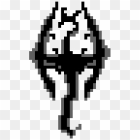 Skyrim Logo Pixel Art, HD Png Download - skyrim dragon png