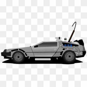 Delorean Time Back To Free Vector Graphic - Back To The Future Car Animated, HD Png Download - back to the future png