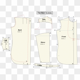 The Shirt System Sewing Pattern - Shirt Sewing Pattern, HD Png Download - stitching png