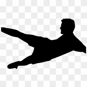 Kickball Clipart Futsal - Bicycle Kick Soccer Silhouette, HD Png Download - kickball png