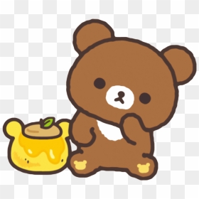 Honey Kawaii Cute Bear Brown Sweet Freetoedit - Kawaii Cute Bear Drawing, HD Png Download - rilakkuma png