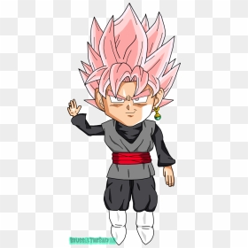 Jpg Black And White Library Black By Brusselthesaiyan - Super Saiyan Rose Goku Black Chibi, HD Png Download - goku black png