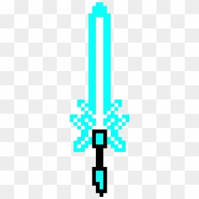 Laser Sword On - Epic Sword Pixel Art, HD Png Download - blue laser png