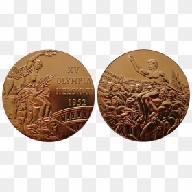 Medal Of Olympic Summer Games 1952 - Coin, HD Png Download - gold medal png
