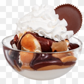 Pb Cup Sundae - Sundae, HD Png Download - whipped cream png