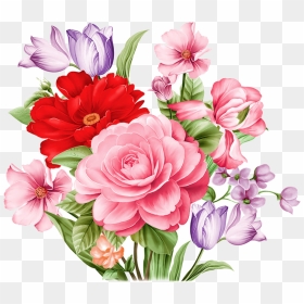 Garden Roses Flower Wong Ting Tingpainted Transprent - Peony, HD Png Download - flower pngs